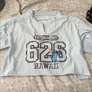 Disney Light Blue Stitch Crop Top